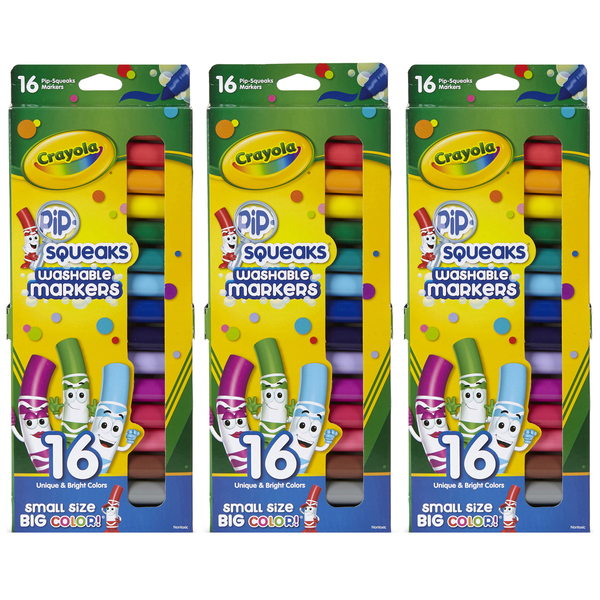 Crayola Pip Squeaks Washable Markers, Conical Tip, PK48 BIN588703